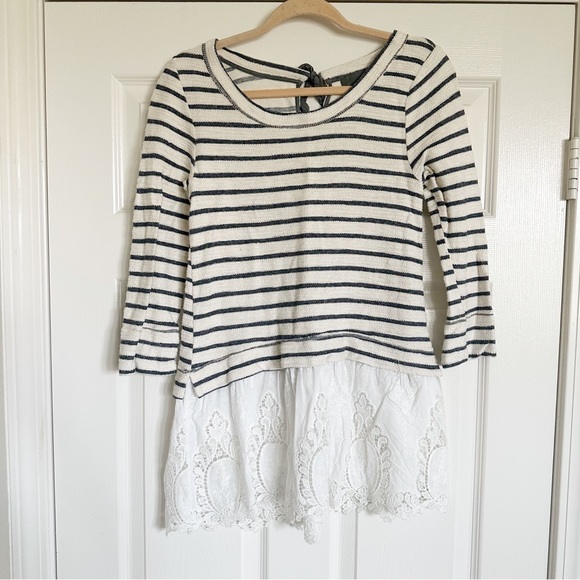 Anthropologie Sunday in Brooklyn Stripe Eyelet Tunic - Picture 2 of 6